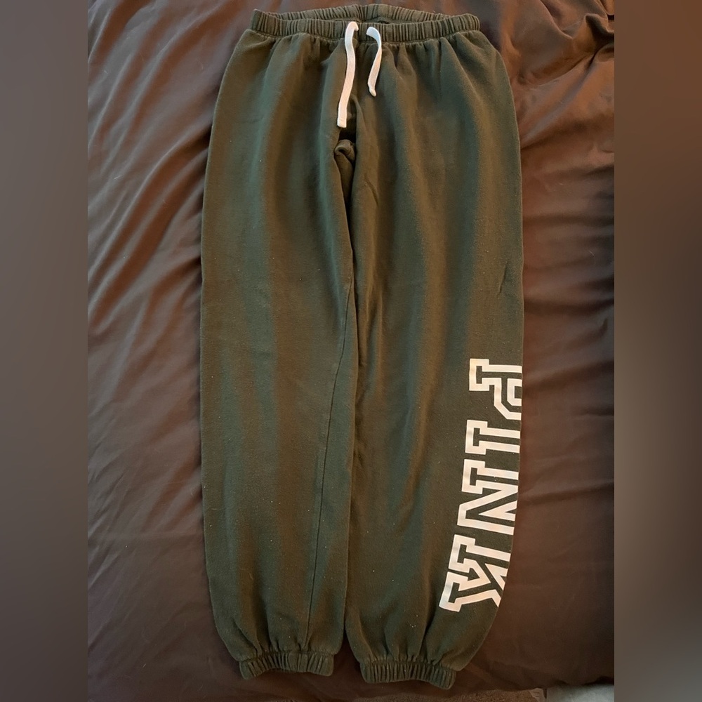 PINK Victoria's Secret Forest Green Lounge Pants